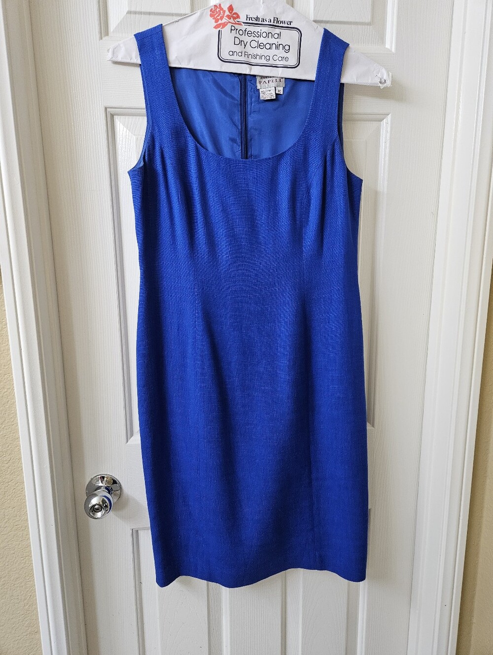 ADRIANNA PAPELL Royal Blue Sleeveless Sheath Dress, SIZE 10